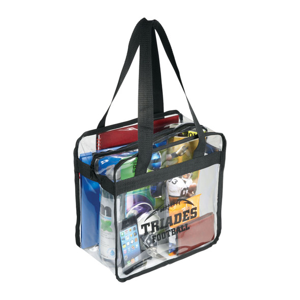 Wholesale Game Day Clear Zippered Safety Tote Bags – Stadium Approved 12” x 12” x 6”