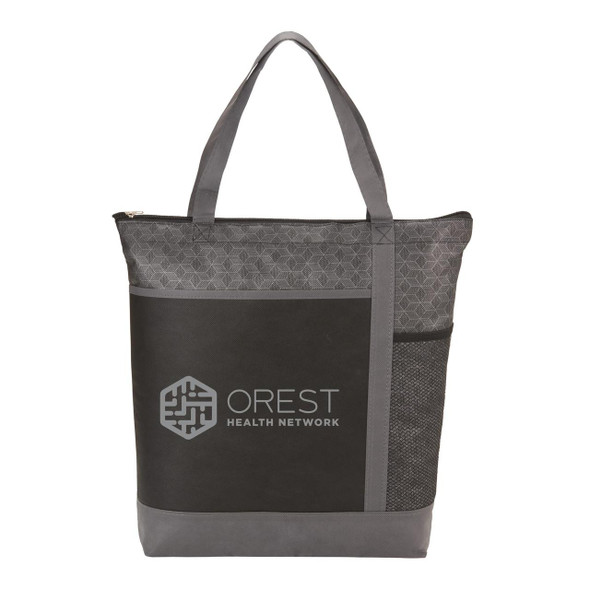  Chrome Non-Woven Zipper Convention Tote 