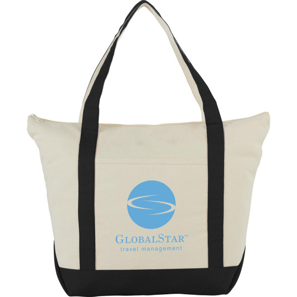  Classic 12oz Cotton Canvas Zippered Tote 