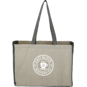 Recycled Cotton Contrast Side Shopper Tote