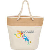 Jute Accent 12oz Cotton Canvas Rope Tote