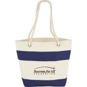  Capri Stripes 12oz Cotton Canvas Shopper Tote 