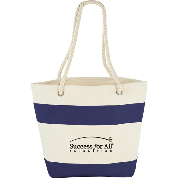  Capri Stripes 12oz Cotton Canvas Shopper Tote 