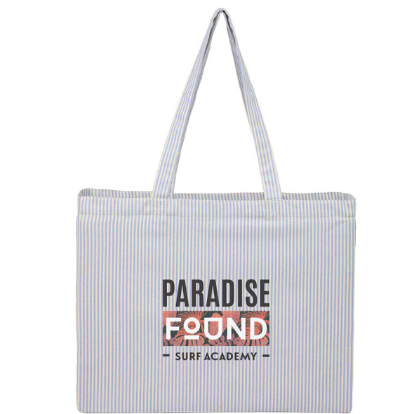  Striped Pacific Recycled Cotton Shopper Tote 