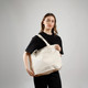 BagzDepot Zipper Canvas Tote Bags Wholesale with Front Pocket - Large 