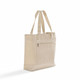 BagzDepot Zipper Canvas Tote Bags Wholesale with Front Pocket - Large 