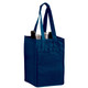 BagzDepot Non-Woven 4-Bottle Wine Tote Bags – 100 GSM with Poly Board Insert 