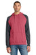 District Young Mens Lightweight Fleece Raglan Hoodie. DT196