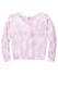 Port & Co Women's Beach Wash Cloud Tie-Dye V-Neck Sweatshirt LPC140V