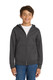 Port & Co Youth Core Fleece Full-Zip Hooded Sweatshirt. PC90YZH