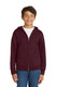 Port & Co Youth Core Fleece Full-Zip Hooded Sweatshirt. PC90YZH
