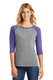 District Women's Perfect Tri 3/4-Sleeve Raglan. DM136L