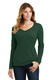 Port & Co Women's Long Sleeve Fan Favorite V-Neck Tee. LPC450VLS