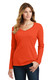 Port & Co Women's Long Sleeve Fan Favorite V-Neck Tee. LPC450VLS