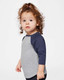 Toddler Baseball Fine Jersey Three-Quarter Sleeve Tee - 3330