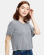 Women's Boxy Open Neck Tee - US309