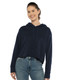 Women's Laguna Sueded Raw Edge Crop Hoodie Sweatshirt - 9384 Women's Laguna Sueded Raw Edge Crop Hoodie Sweatshirt - 9384