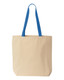 Natural Tote with Contrast-Color Handles - 8868 Natural Tote with Contrast-Color Handles - 8868