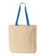 Natural Tote with Contrast-Color Handles - 8868 Natural Tote with Contrast-Color Handles - 8868