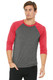 Bella + Canvas BELLA+CANVAS Unisex 3/4-Sleeve Baseball Tee. BC3200 