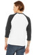 Bella + Canvas BELLA+CANVAS Unisex 3/4-Sleeve Baseball Tee. BC3200 