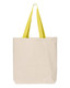 Q-Tees 11L Canvas Tote with Contrast-Color Handles - Q4400 