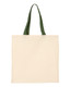 Q-Tees Economical Tote with Contrast-Color Handles - QTB6000 