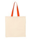 Q-Tees Economical Tote with Contrast-Color Handles - QTB6000 