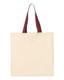 Q-Tees Economical Tote with Contrast-Color Handles - QTB6000 