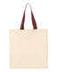 Q-Tees Economical Tote with Contrast-Color Handles - QTB6000 