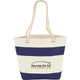  Capri Stripes 12oz Cotton Canvas Shopper Tote 
