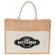 Jute Shopper Tote with Recycled Cotton Pocket