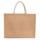  Jute Shopper Tote with Recycled Cotton Pocket 