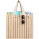 FEED Cotton and Jute Striped Tote