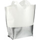  Large Laminated Metallic Bottom Tote 