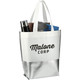  Large Laminated Metallic Bottom Tote 