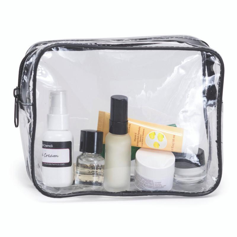 Clear Vinyl Travel Size Cosmetic Bags