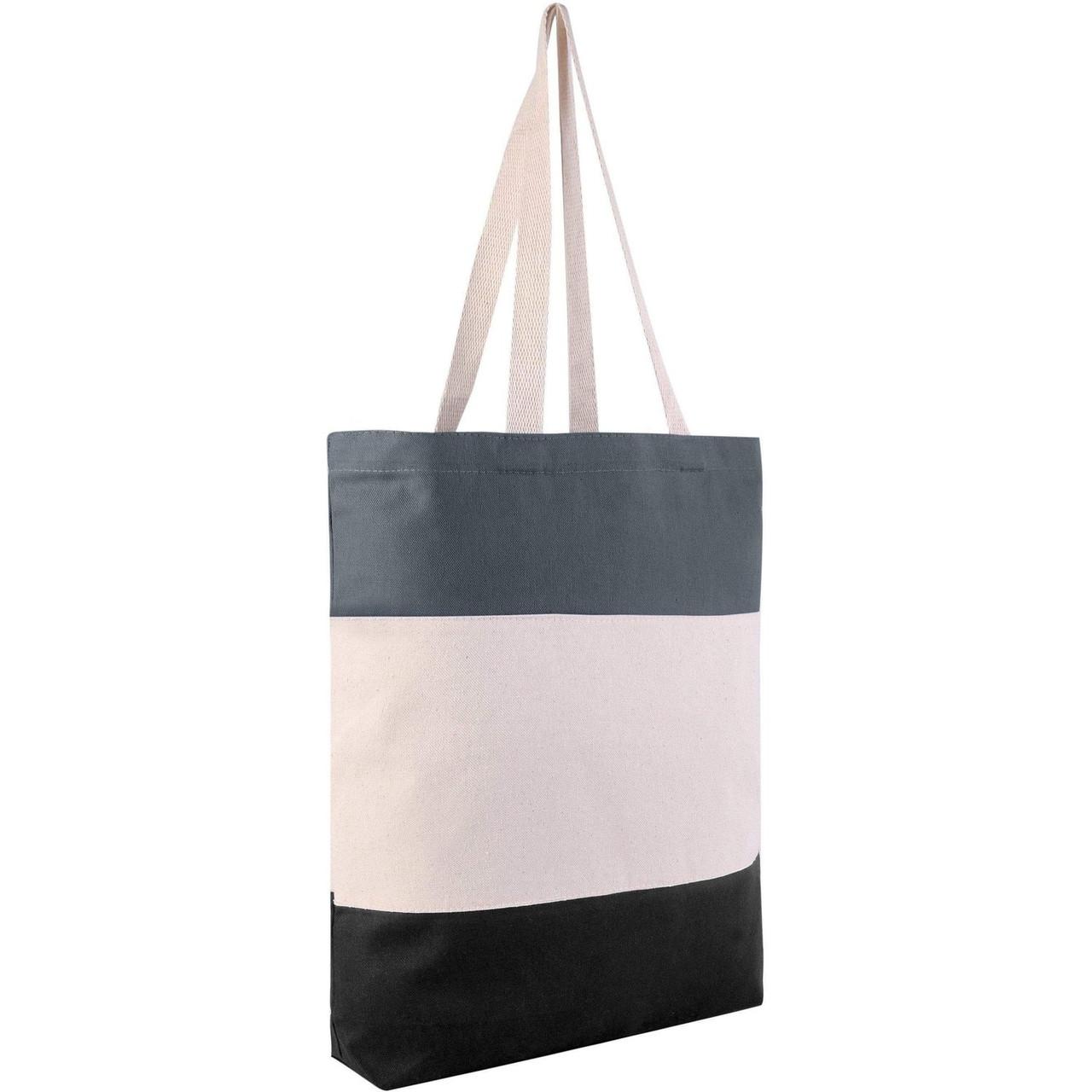 【GO-CCE】Daphne Cross Tote Bag (3 color) Heavy Duty Tri-Color Wholesale Canvas Tote Bags