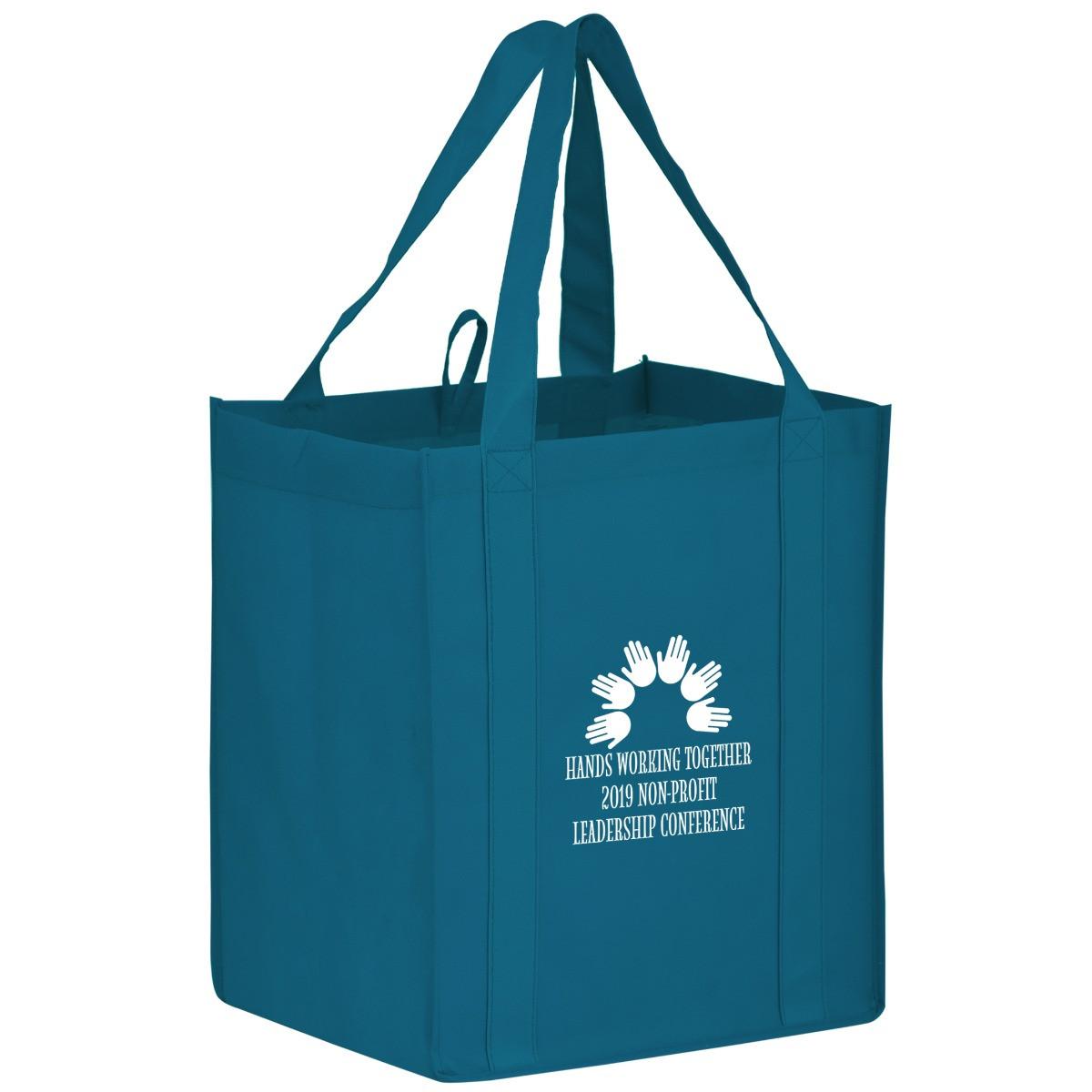 Wholesale Heavy Duty Non-Woven Grocery Tote Bags with Poly Board