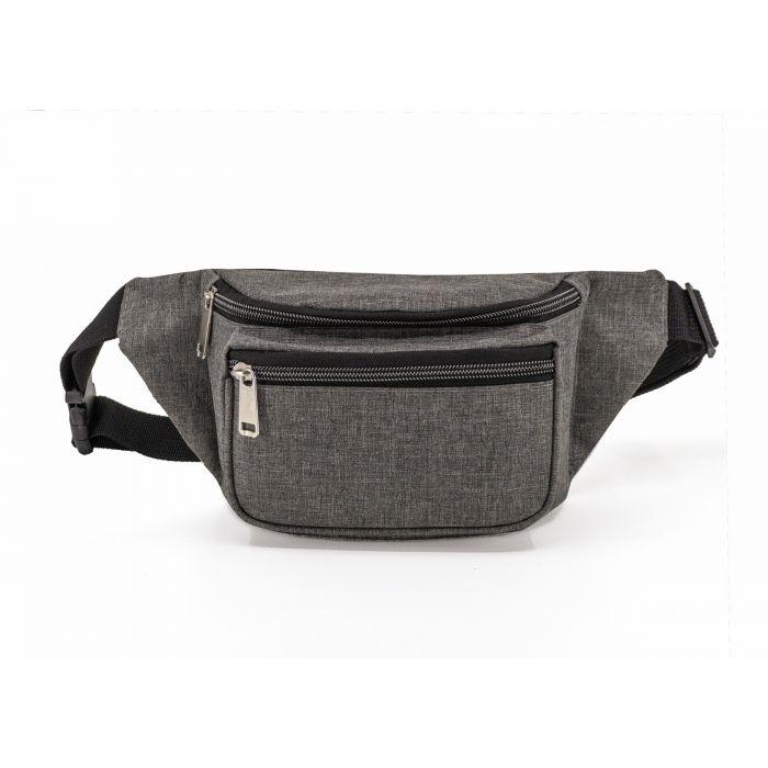 Wholesale Heathered 3-Zipper Fanny Packs