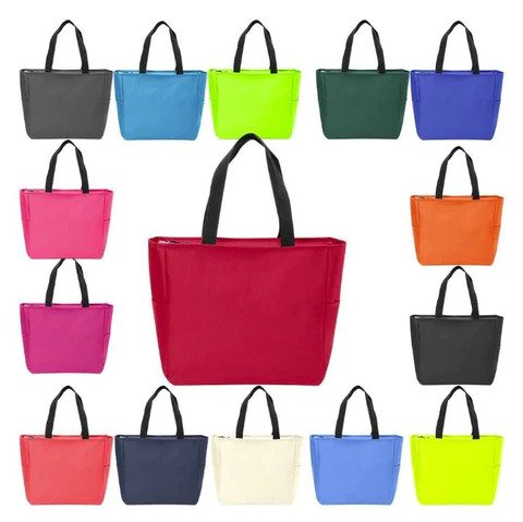 Clear Zippered Vinyl Tote With Handles - Your Shopping Depot