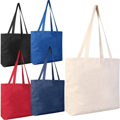 Wholesale Canvas Messenger Tote Bags with Long Shoulder Straps - Large