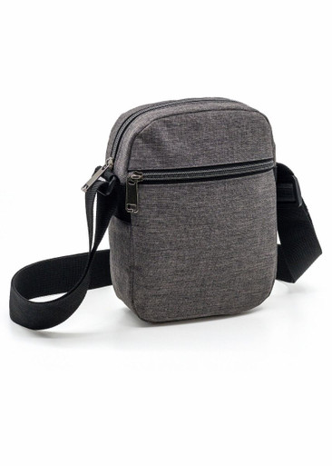 Heathered 2-Zipper Sling Bag