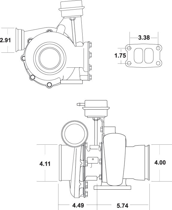 Borg Warner 57-65-14 S300GX Turbo Upgrade for 2nd Gen Cummins 174430