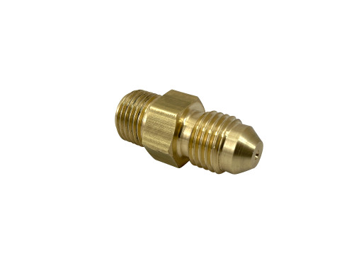 7/16-24 IF AGP/Garrett Twin Ball Bearing to -4 Oil Feed Fitting Restrictor