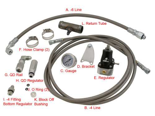SRT-4 Neon AGP Fuel Return Line Kit Replacement Parts