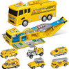 Fun Little Toys Construction Truck Toy Carrier Truck with Lights & Sounds 