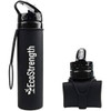  EcoStrength Silicone Water Bottle with Space Saving Rollable Body, Black