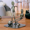 NOVICA Rustic Soccer Champs Auto Parts Sculpture