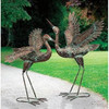 Regal Art 32-in Green Patina Crane Wings Out Garden Statuary Regal Art 32-in Green Patina Crane Wings Out Garden Statuary